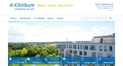 Desktop Screenshot of klinikum-landsberg.de