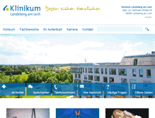 Tablet Screenshot of klinikum-landsberg.de